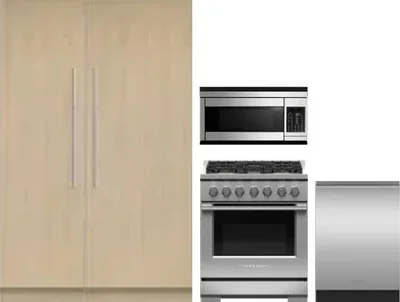 5 Piece Package Includes Refrigerator, Freezer, Range, Microwave And Dishwasher